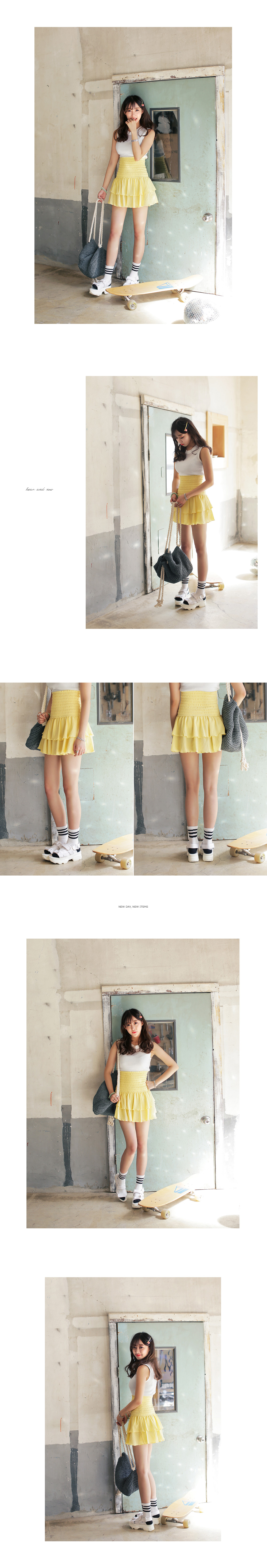 Vネック切替シースルーノースリーブニット・全5色 | DHOLIC | 詳細画像3