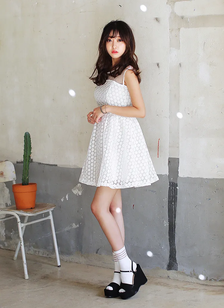 バスト切替フラワーワンピース・全1色 | DHOLIC | 詳細画像1