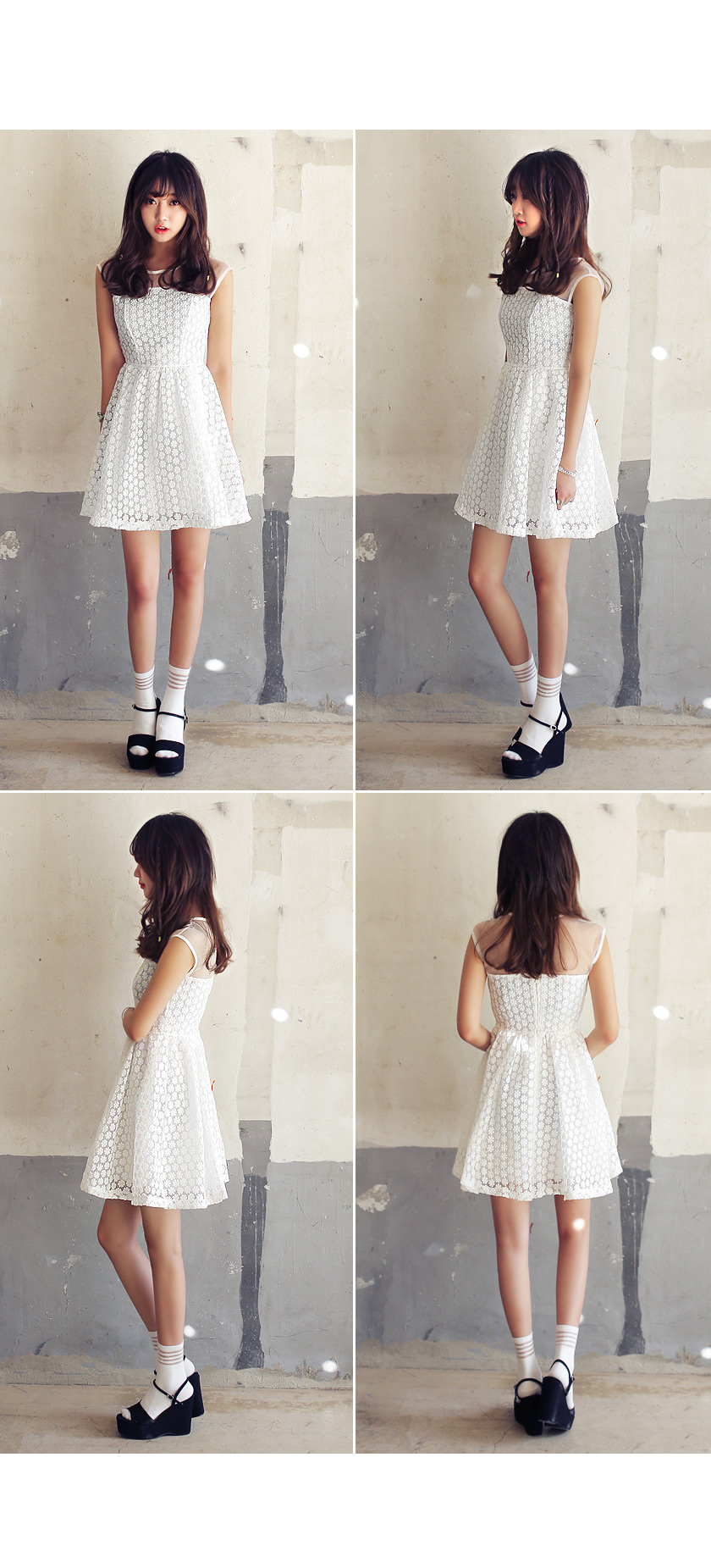 バスト切替フラワーワンピース・全1色 | DHOLIC | 詳細画像7