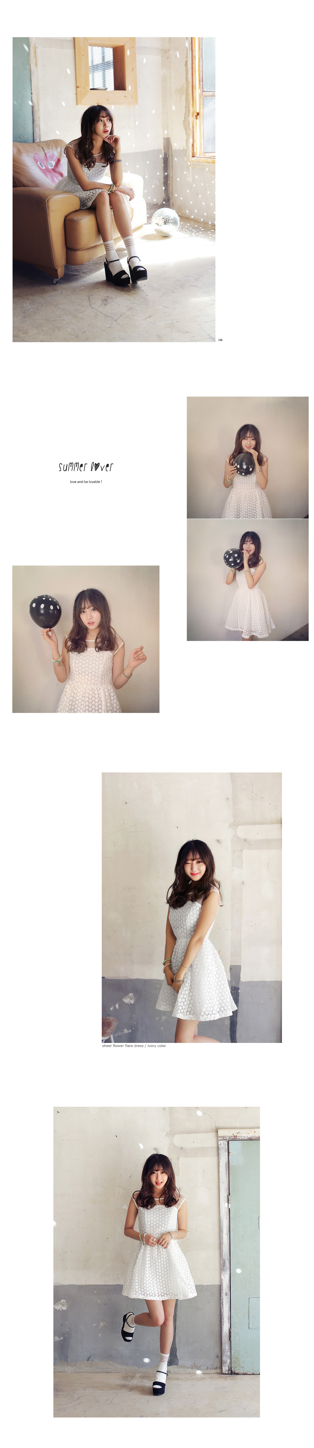 バスト切替フラワーワンピース・全1色 | DHOLIC | 詳細画像4