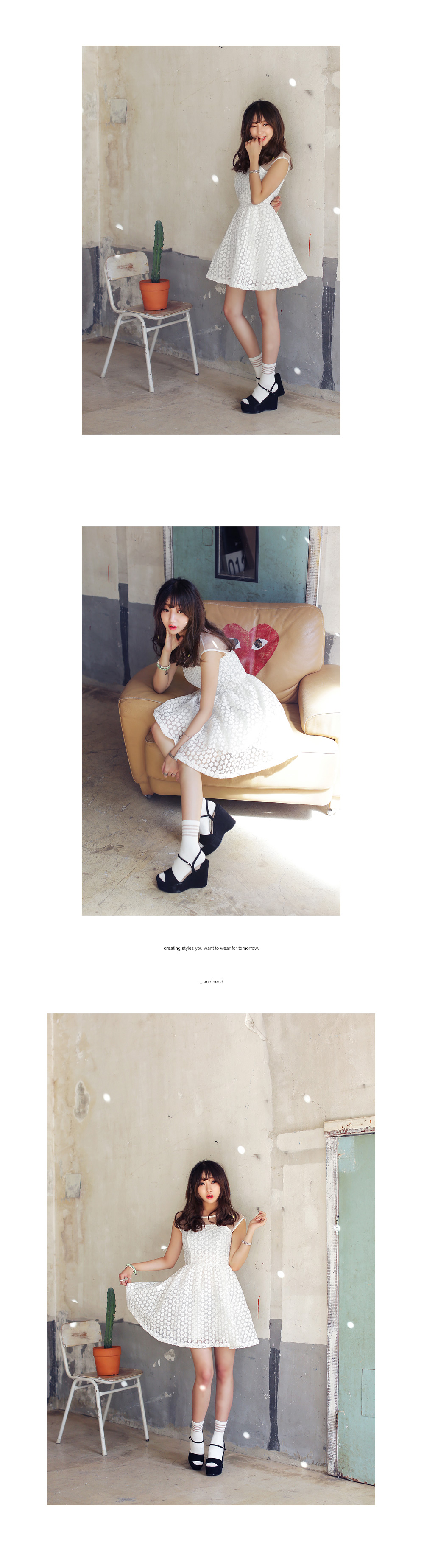 バスト切替フラワーワンピース・全1色 | DHOLIC | 詳細画像6