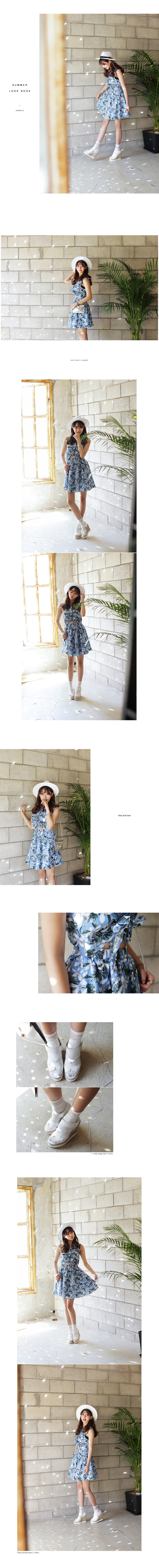 ボタニカルプリントウエストスリットワンピース・全2色 | DHOLIC | 詳細画像2