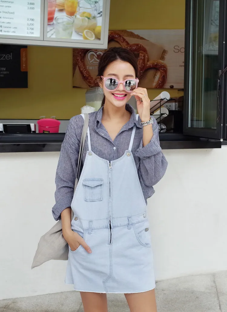 ジップアップデニムサロペット・全2色 | DHOLIC | 詳細画像1