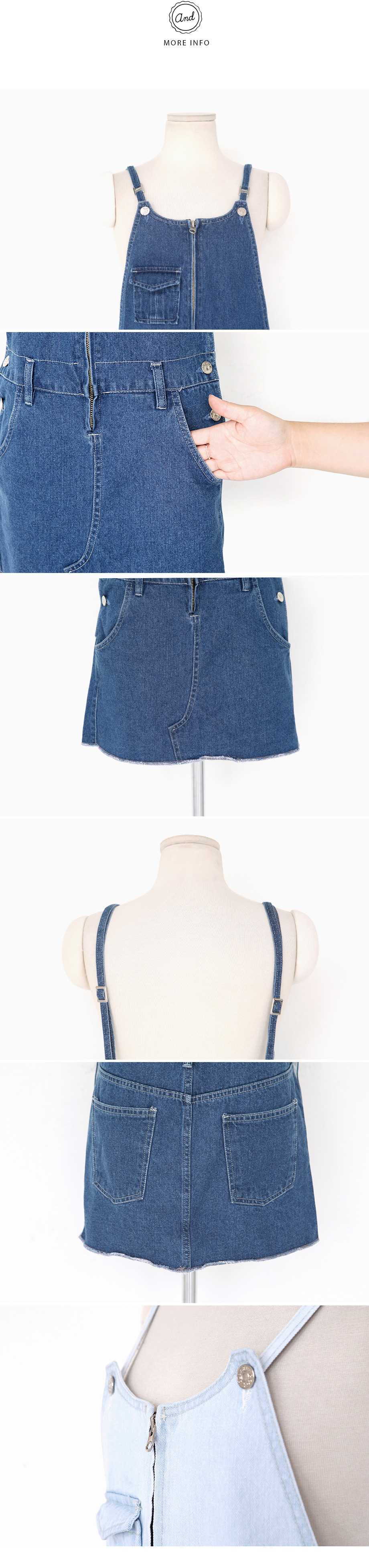 ジップアップデニムサロペット・全2色 | DHOLIC | 詳細画像8