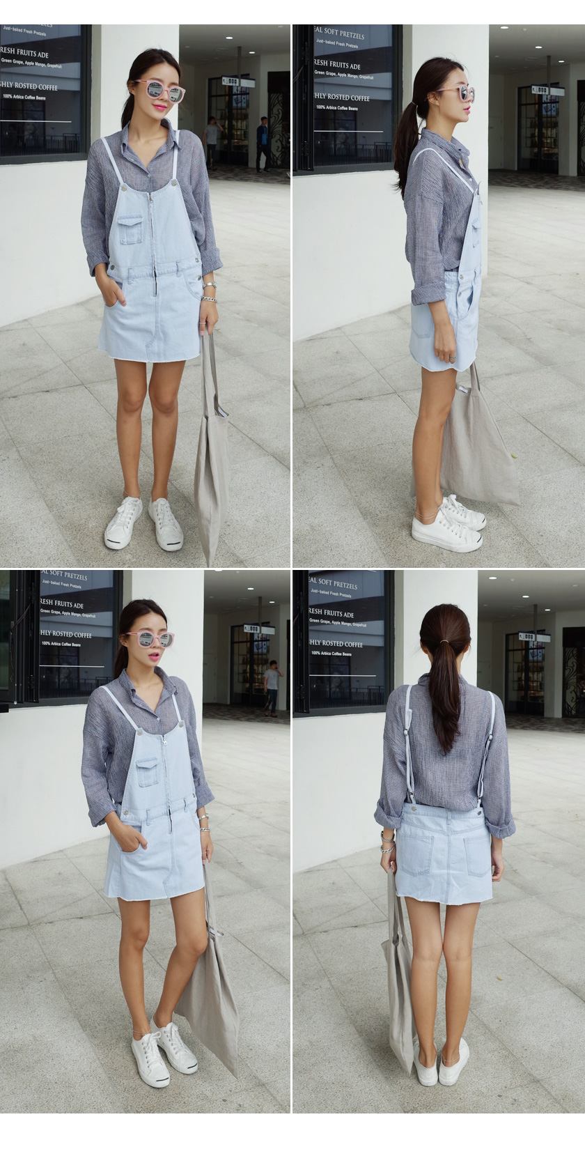 ジップアップデニムサロペット・全2色 | DHOLIC | 詳細画像7