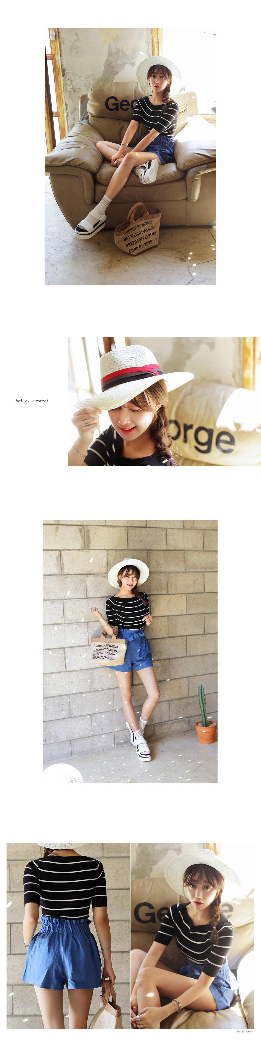 配色リボンストローハット・全5色 | DHOLIC | 詳細画像2