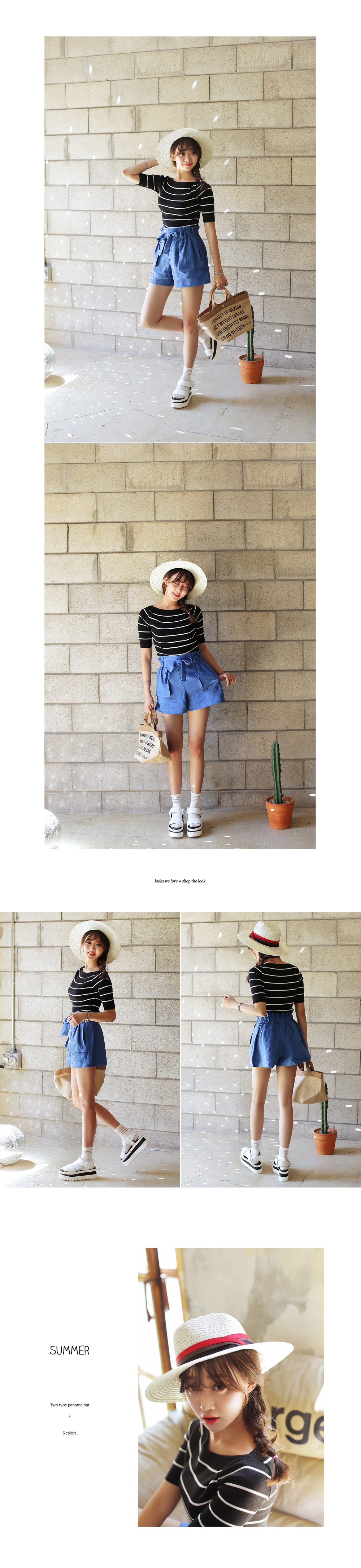 配色リボンストローハット・全5色 | DHOLIC | 詳細画像3