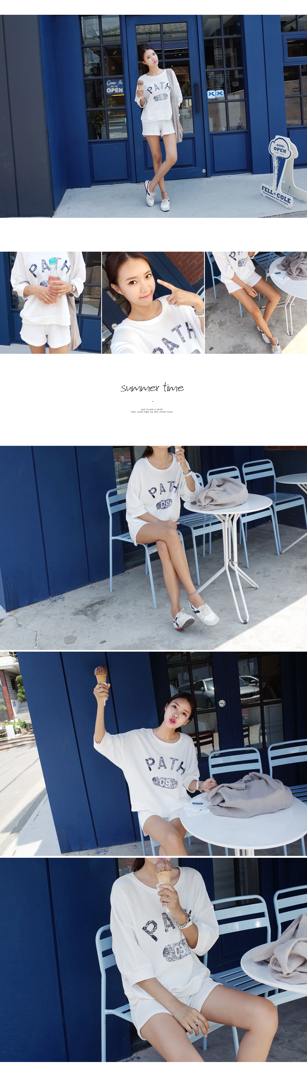 PATHロゴトップス&ショートパンツセットアップ・全3色 | DHOLIC | 詳細画像2