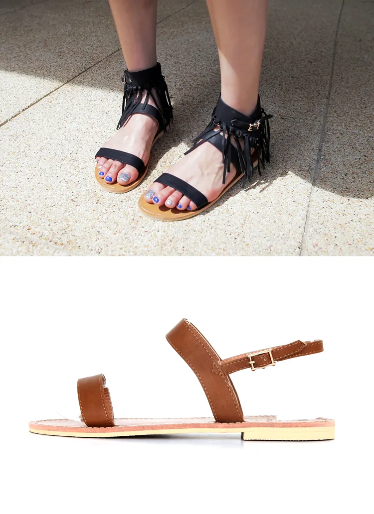 フリンジストラップ付2WAYサンダル・全3色 | DHOLIC | 詳細画像1