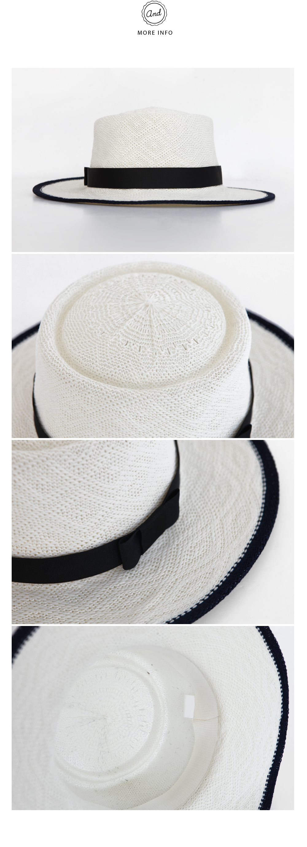 パイピングアイボリーストローハット・全1色 | DHOLIC | 詳細画像15
