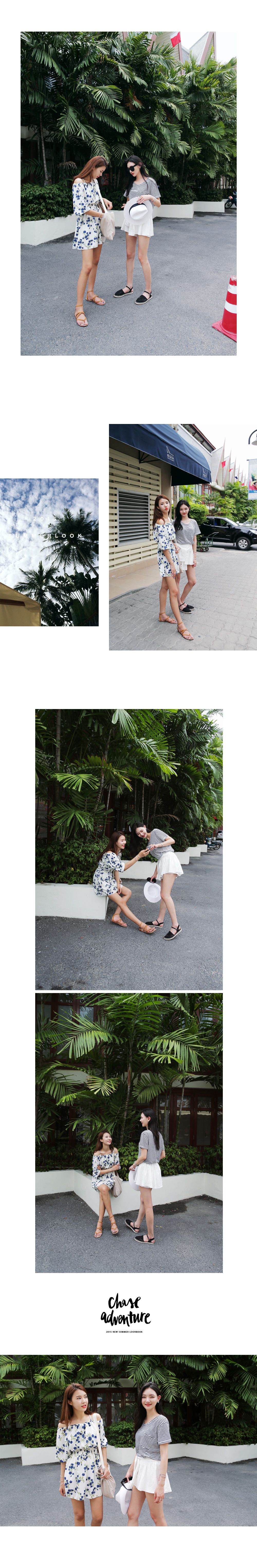 フラワープリント3WAYオフショルダーワンピース・全2色 | DHOLIC | 詳細画像4