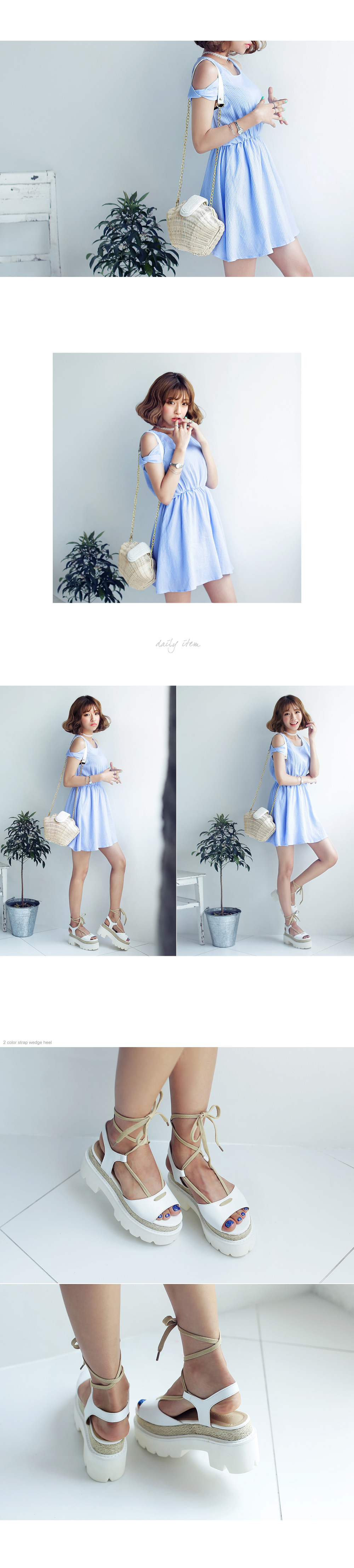 ロングストラッププラットフォームヒールサンダル・全2色 | DHOLIC | 詳細画像3