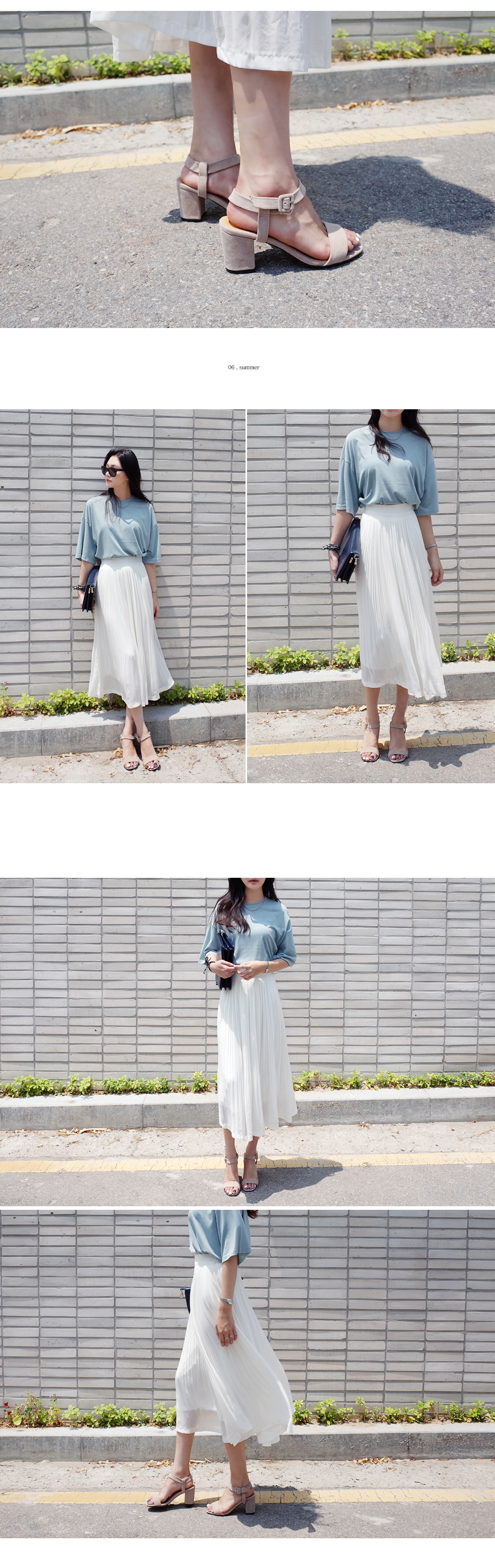 ウエストゴムシフォンプリーツミモレスカート・全4色 | DHOLIC | 詳細画像4