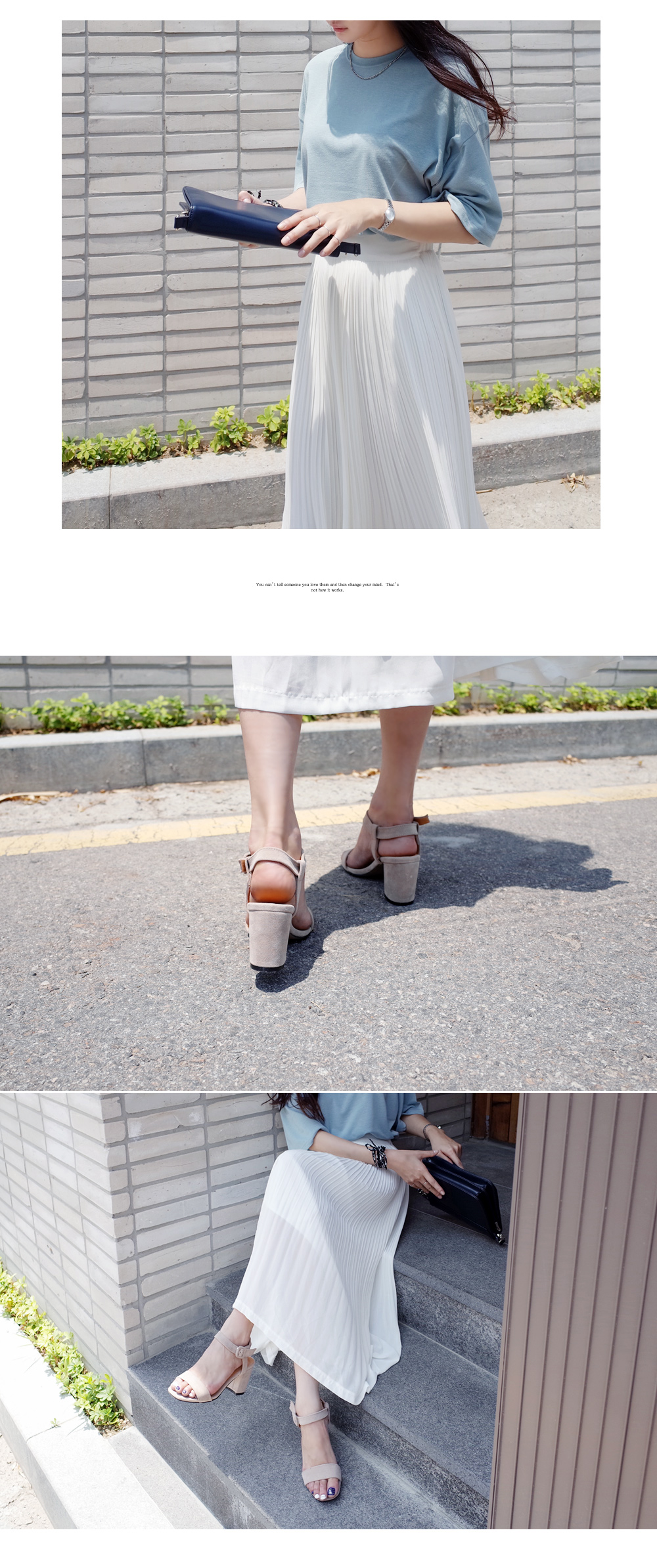 ウエストゴムシフォンプリーツミモレスカート・全4色 | DHOLIC | 詳細画像5