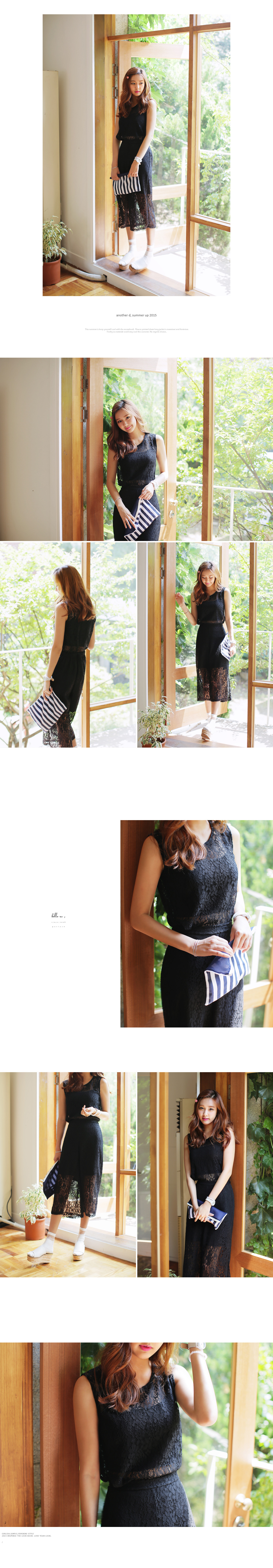 シースルーレースワイドパンツ・全2色 | DHOLIC | 詳細画像4