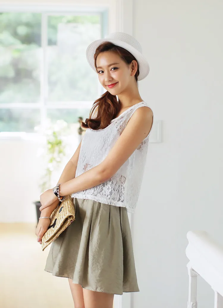 シースルーレースノースリーブ・全2色 | DHOLIC | 詳細画像1