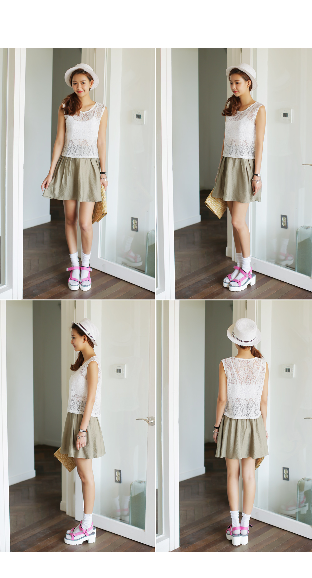 シースルーレースノースリーブ・全2色 | DHOLIC | 詳細画像5