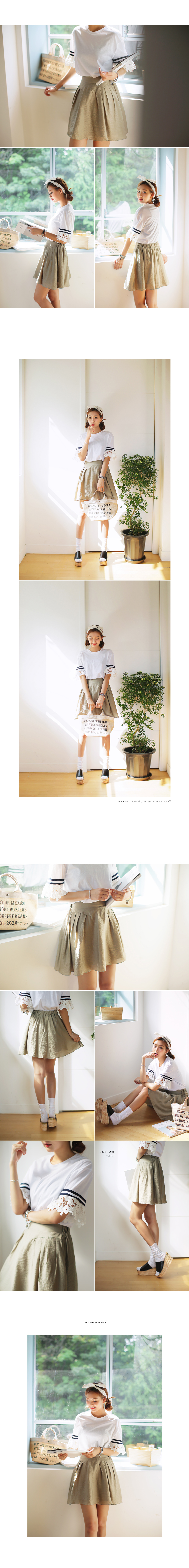 ライン&レーススリーブTシャツ・全3色 | DHOLIC | 詳細画像3