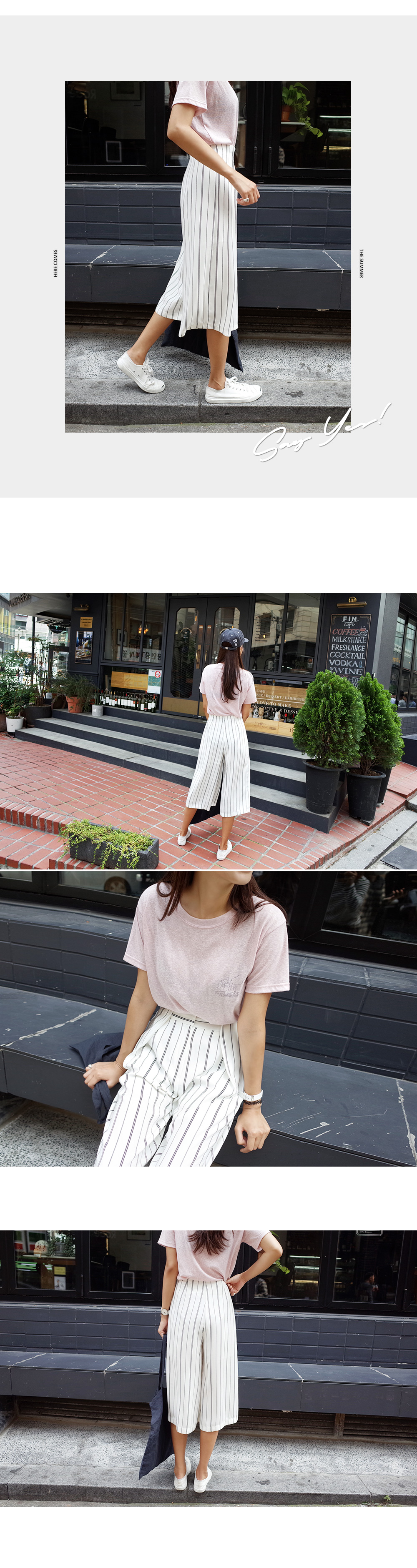 ストライプワイドパンツ・全2色 | DHOLIC | 詳細画像3