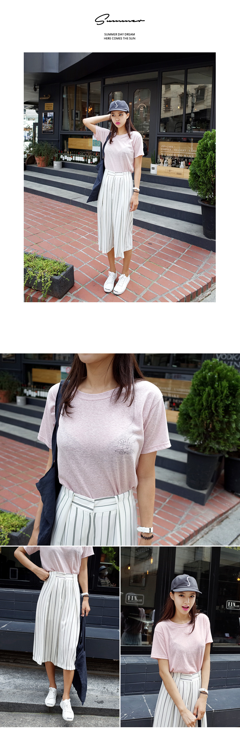 ストライプワイドパンツ・全2色 | DHOLIC | 詳細画像4