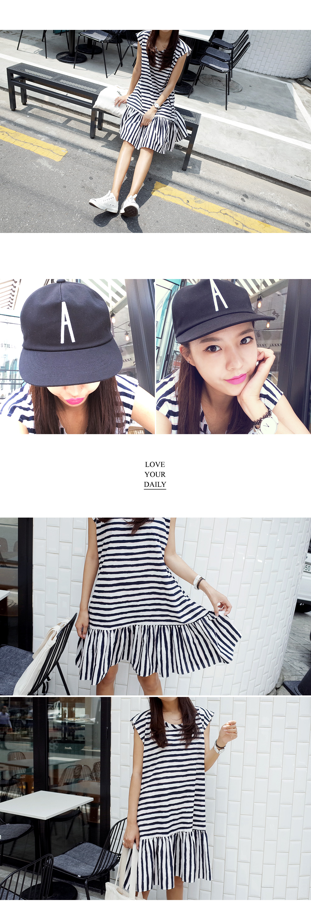 アルファベット刺繍キャップ・全5色 | DHOLIC | 詳細画像2