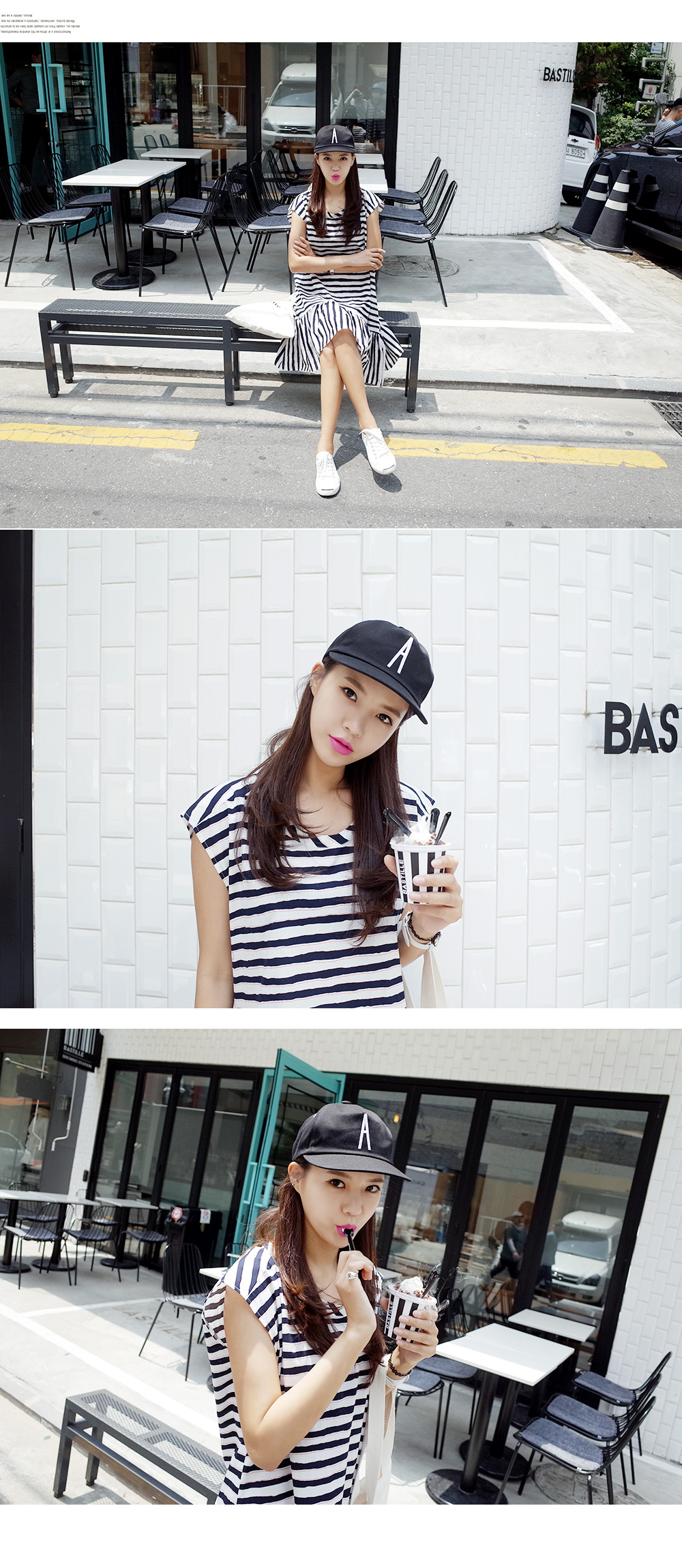 アルファベット刺繍キャップ・全5色 | DHOLIC | 詳細画像3