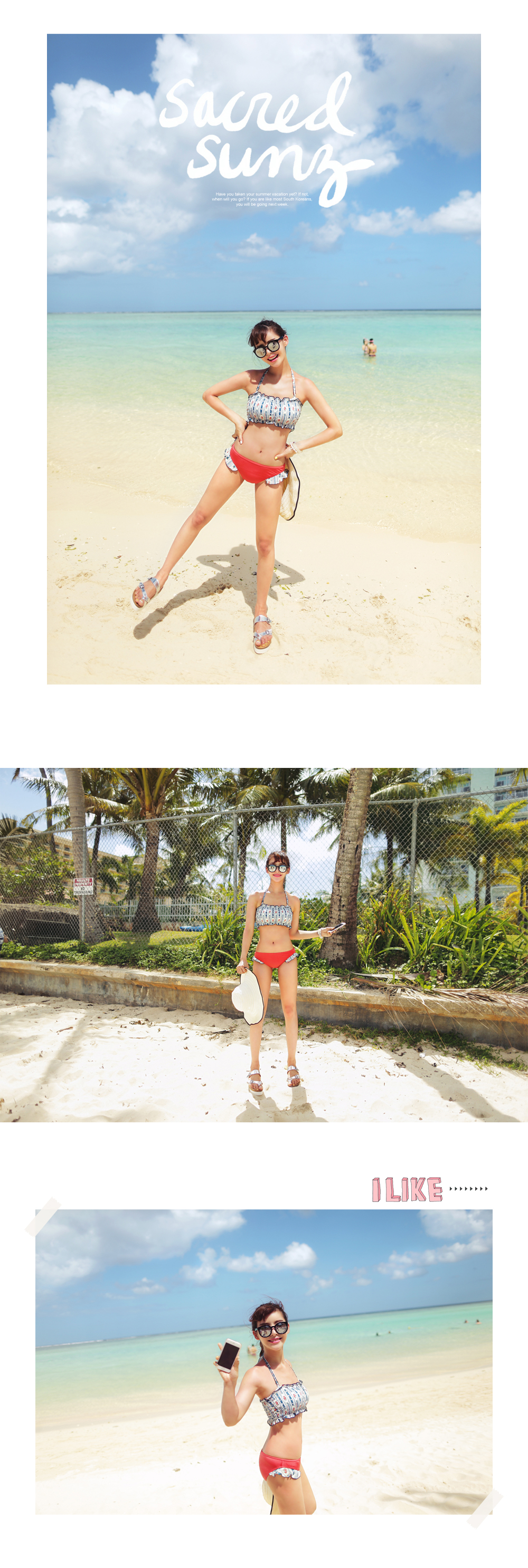 <font color=red><b>●●雑誌Soup.8月号/CHOKi CHOKi GiRLS7月号掲載●●</b></font>シャーリングバンドゥビキニ・全2色 | DHOLIC | 詳細画像2