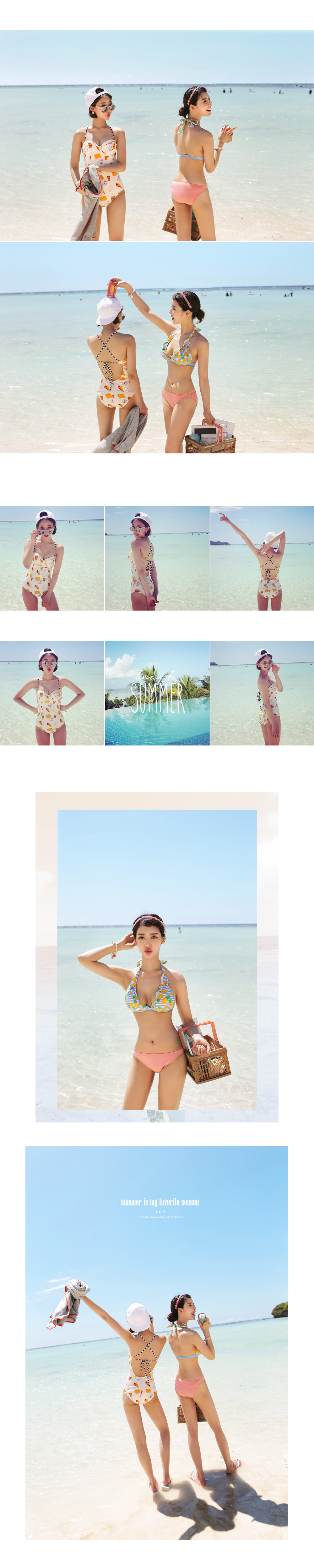 アイスクリーム柄ワンピース水着・全3色 | DHOLIC | 詳細画像3