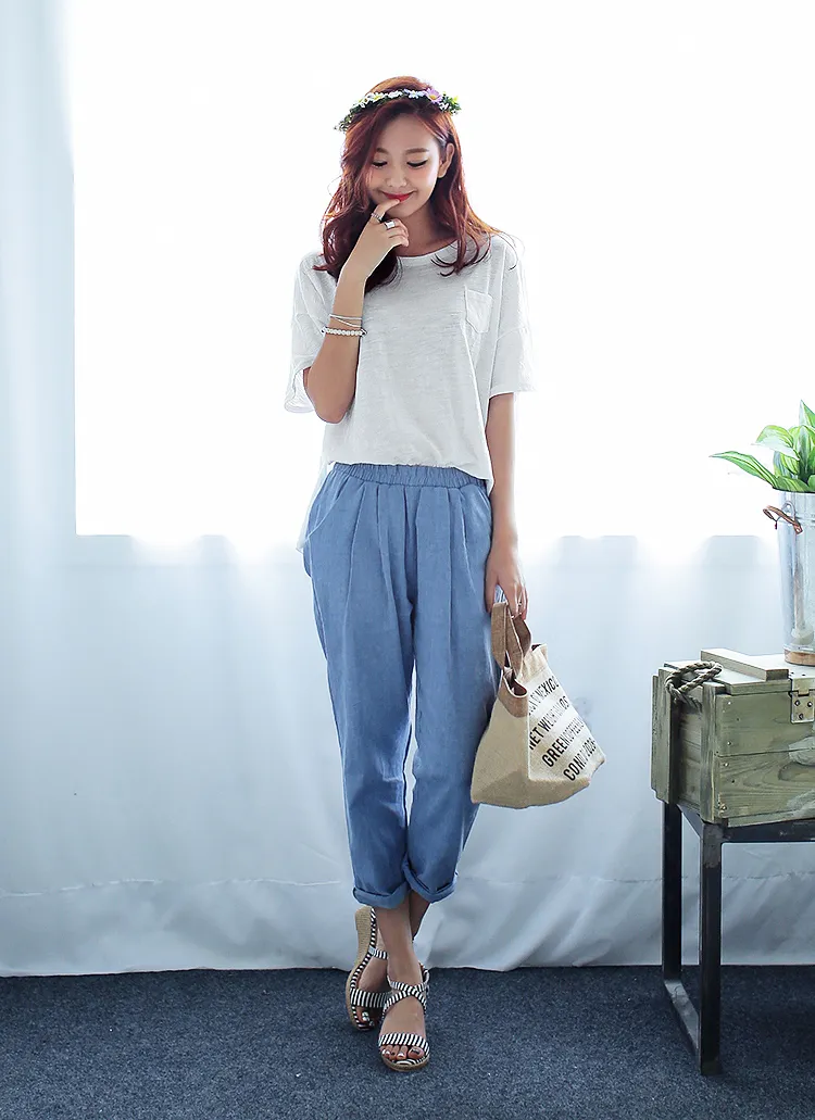 ウエストゴムリネンパンツ・全4色 | DHOLIC | 詳細画像1