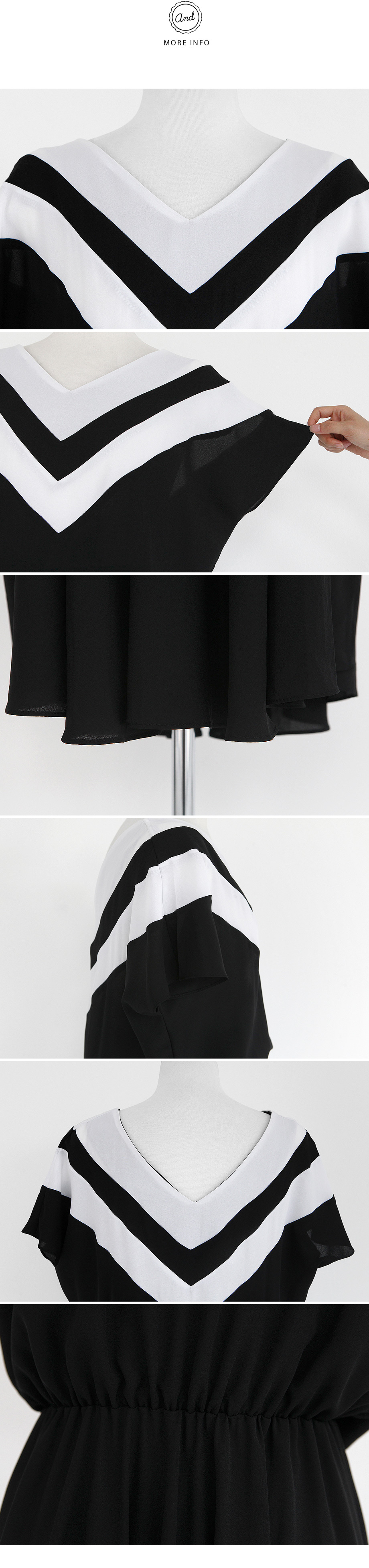 Vネックラインブラウジングロングワンピース・全3色 | DHOLIC | 詳細画像8