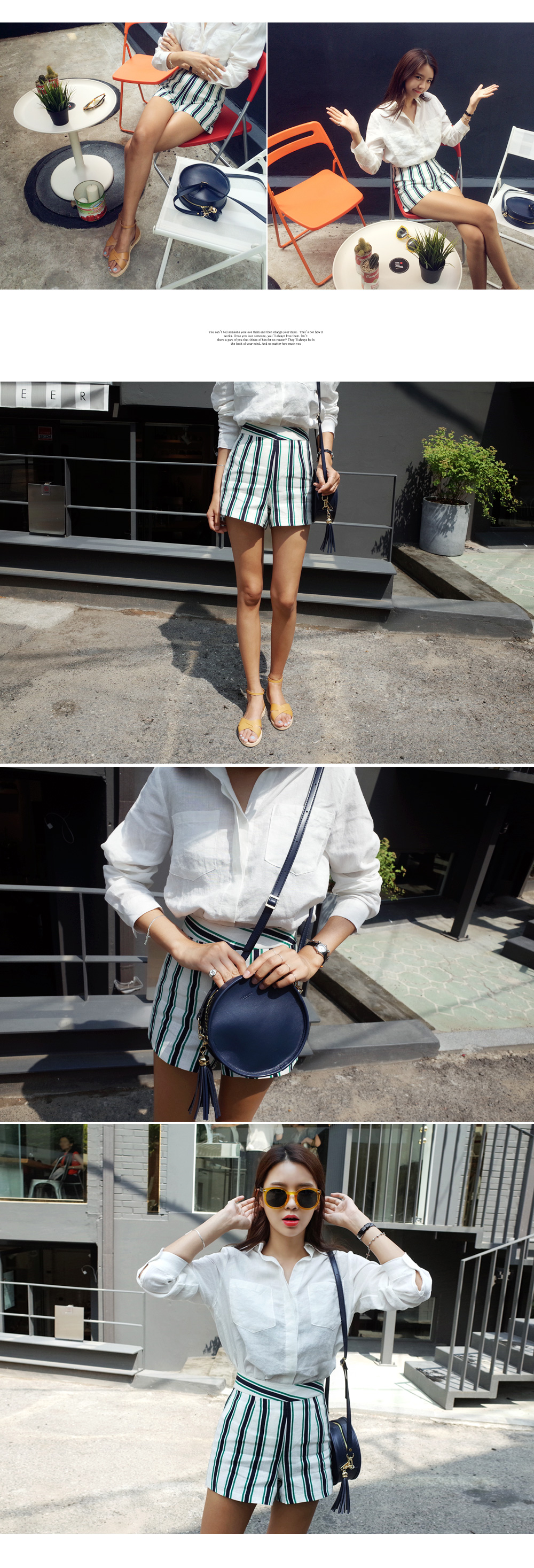 ストライプレーヨンショートパンツ・全3色 | DHOLIC | 詳細画像3