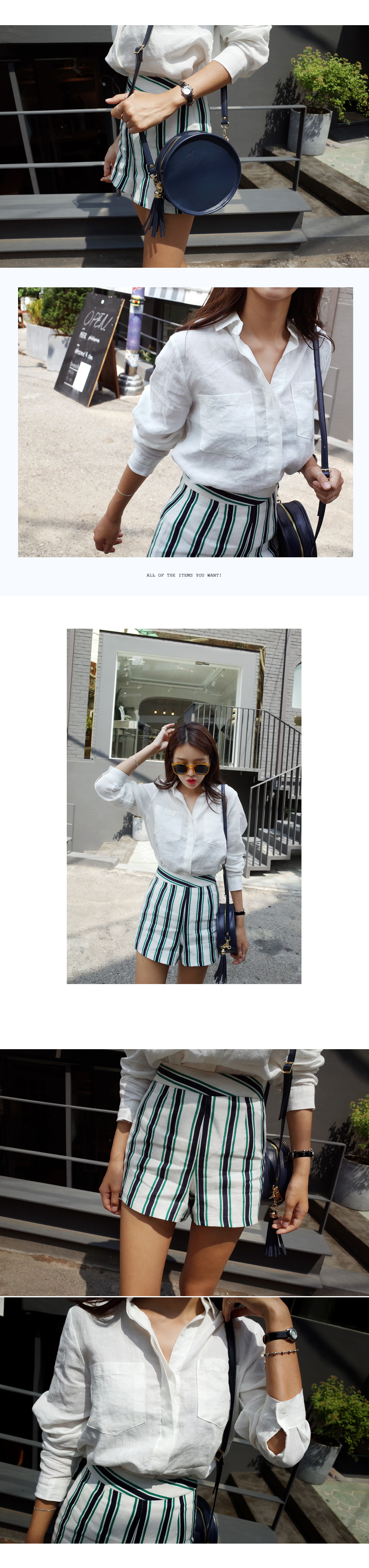 ストライプレーヨンショートパンツ・全3色 | DHOLIC | 詳細画像4