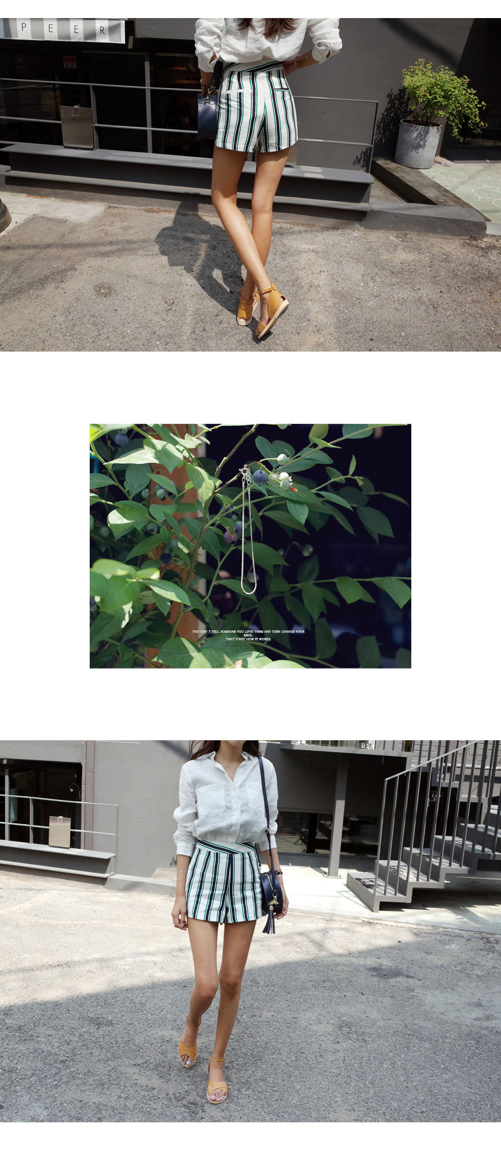 ストライプレーヨンショートパンツ・全3色 | DHOLIC | 詳細画像5