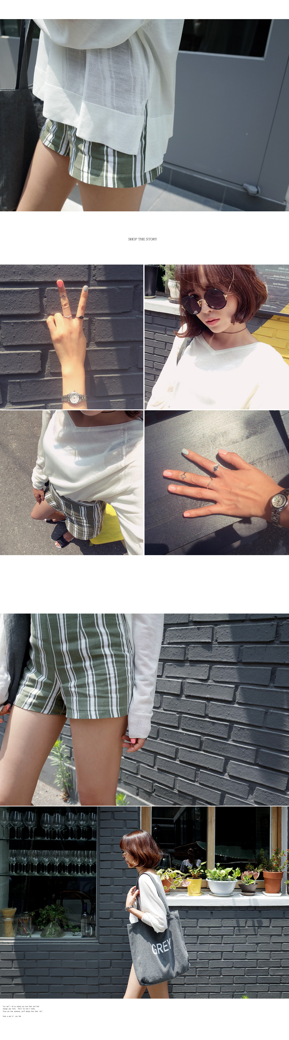 ストライプレーヨンショートパンツ・全3色 | DHOLIC | 詳細画像9