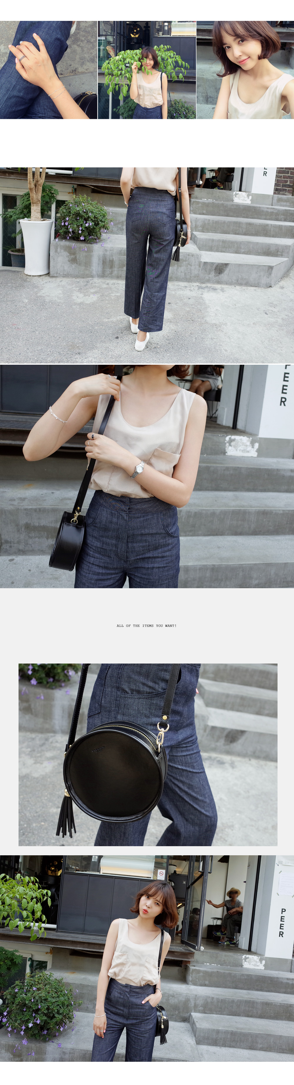 タッセル付きサークルショルダーバッグ・全5色 | DHOLIC | 詳細画像4