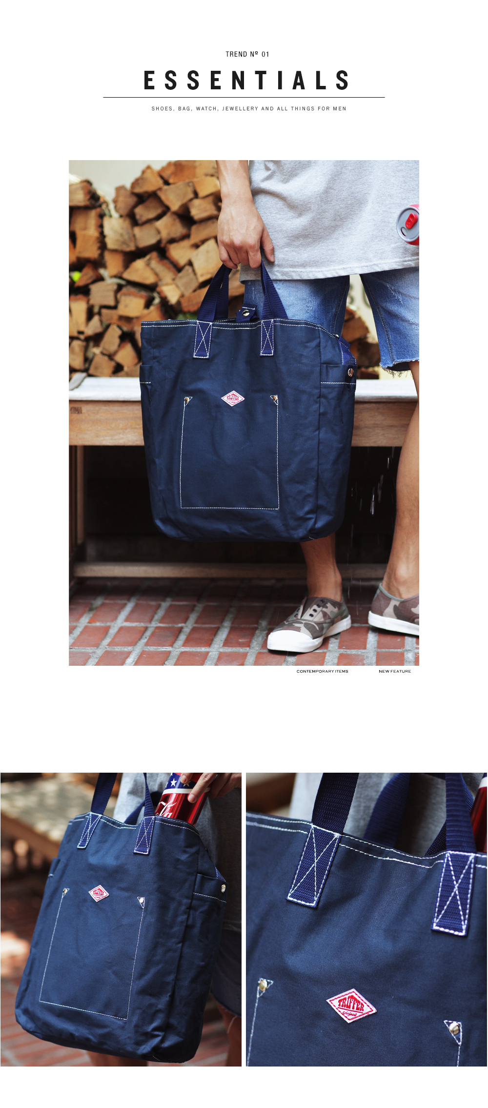 ステッチ2wayコットンバッグ・全2色 | 詳細画像2