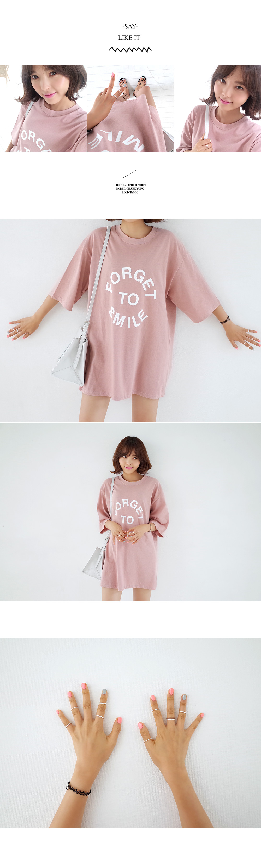 FORGET TO SMILE サークルロゴTシャツ・全4色 | DHOLIC | 詳細画像2