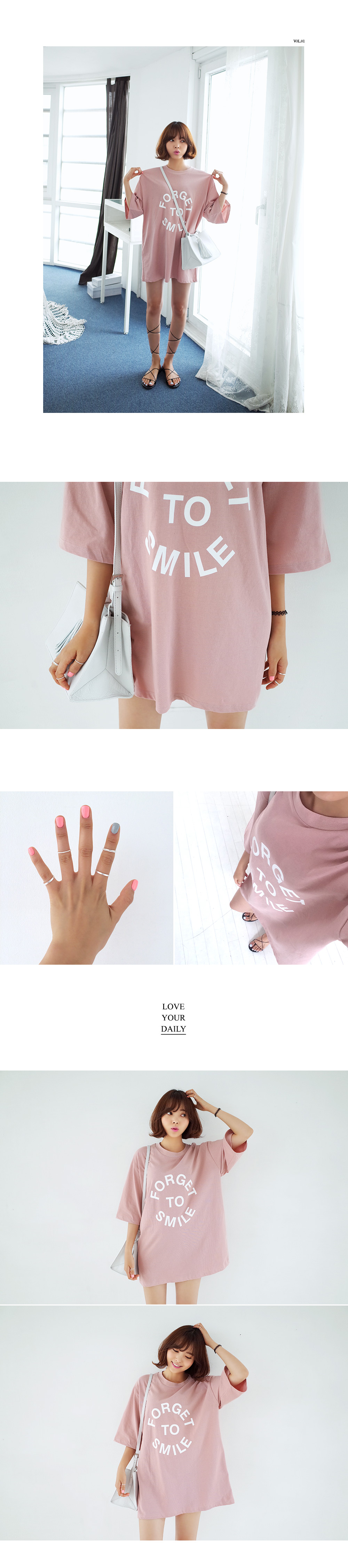 FORGET TO SMILE サークルロゴTシャツ・全4色 | DHOLIC | 詳細画像3