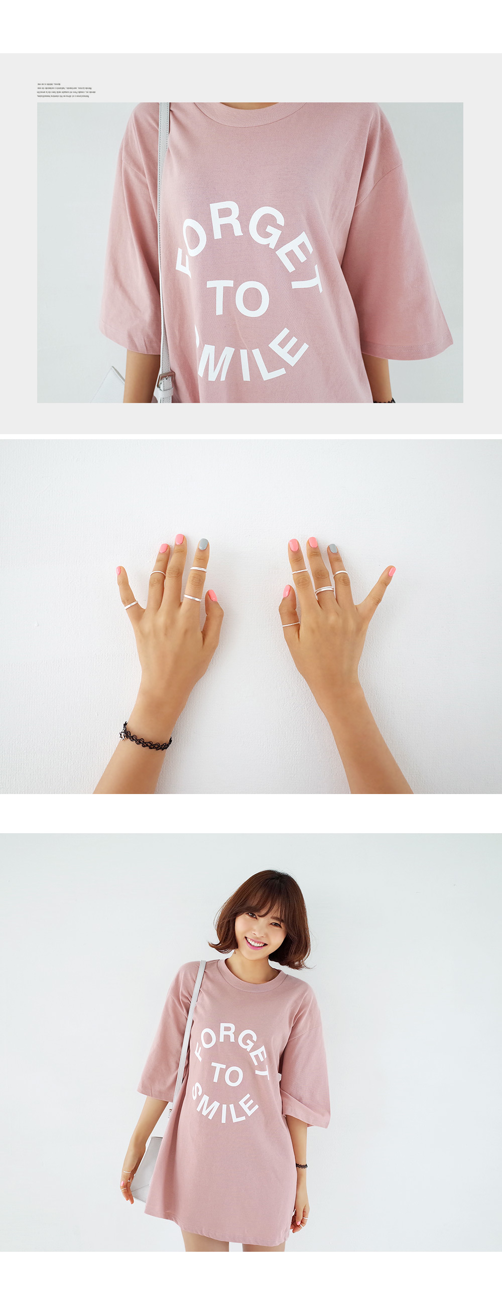 FORGET TO SMILE サークルロゴTシャツ・全4色 | DHOLIC | 詳細画像4