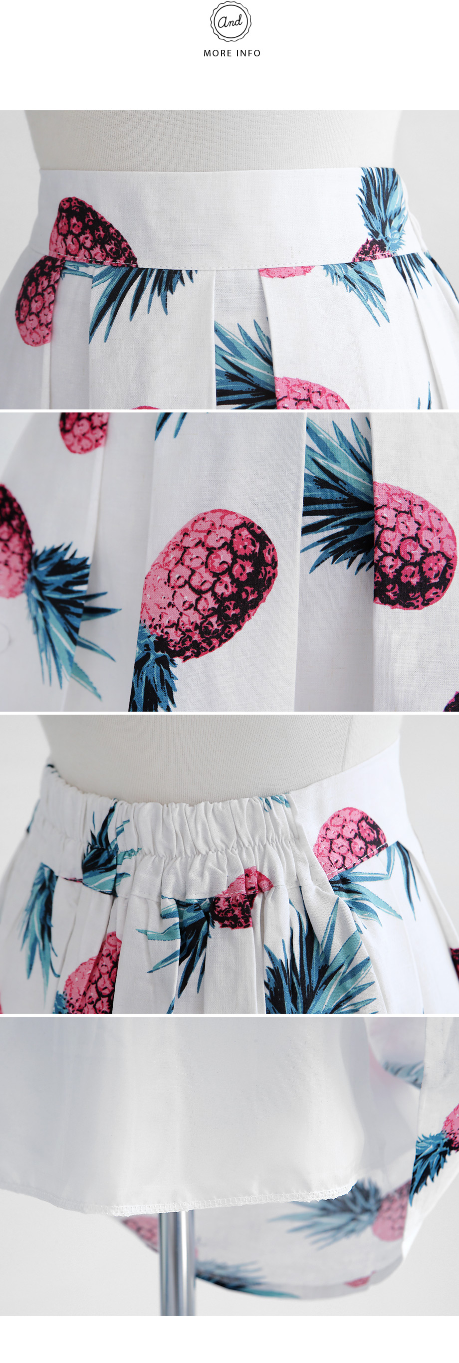 パイナップル柄ミディタックスカート・全3色 | DHOLIC | 詳細画像6