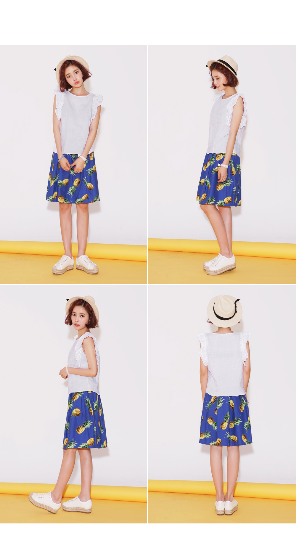 パイナップル柄ミディタックスカート・全3色 | DHOLIC | 詳細画像5