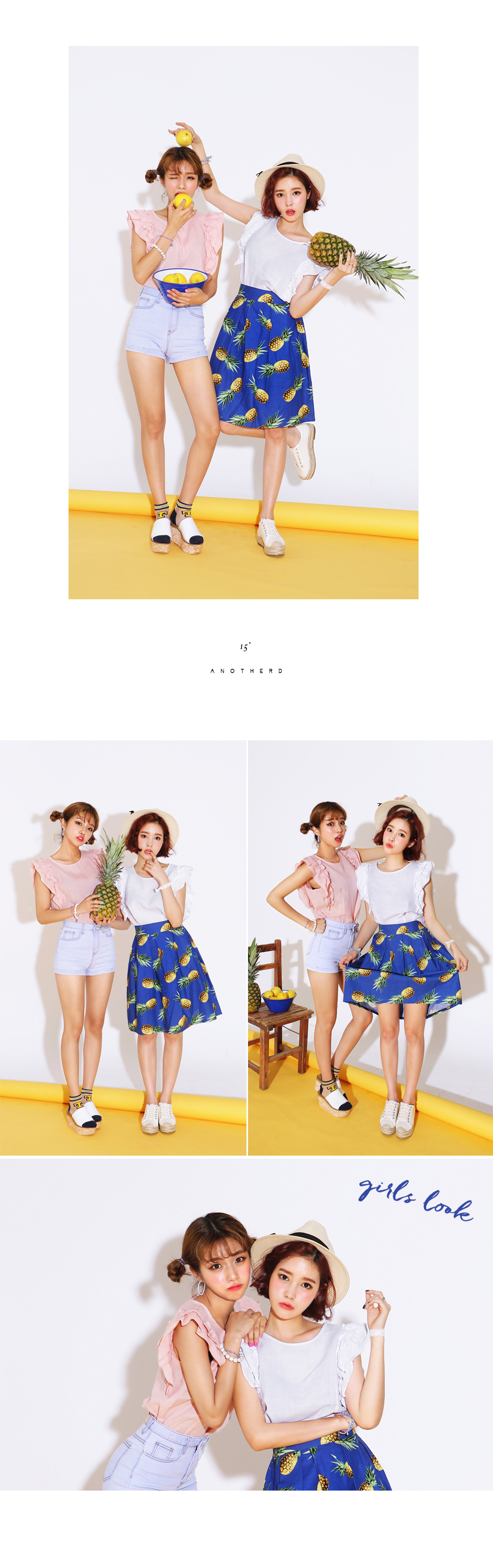 パイナップル柄ミディタックスカート・全3色 | DHOLIC | 詳細画像3