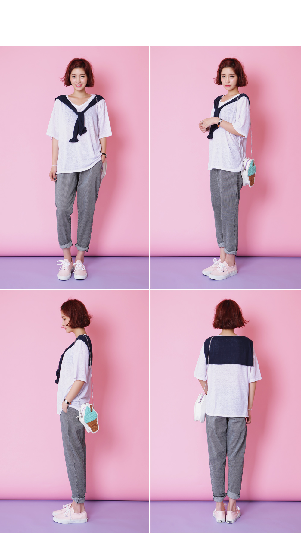 肩掛け風ルーズフィットトップス・全2色 | DHOLIC | 詳細画像5