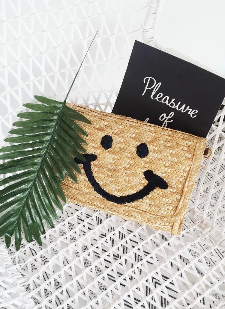 2wayスマイル麦わらバッグ・全1色 | DHOLIC | 詳細画像1