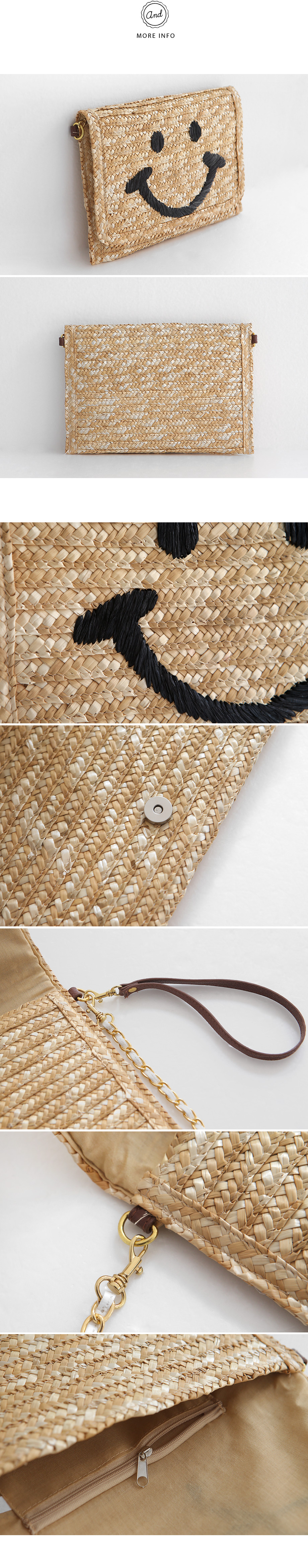 2wayスマイル麦わらバッグ・全1色 | DHOLIC | 詳細画像7