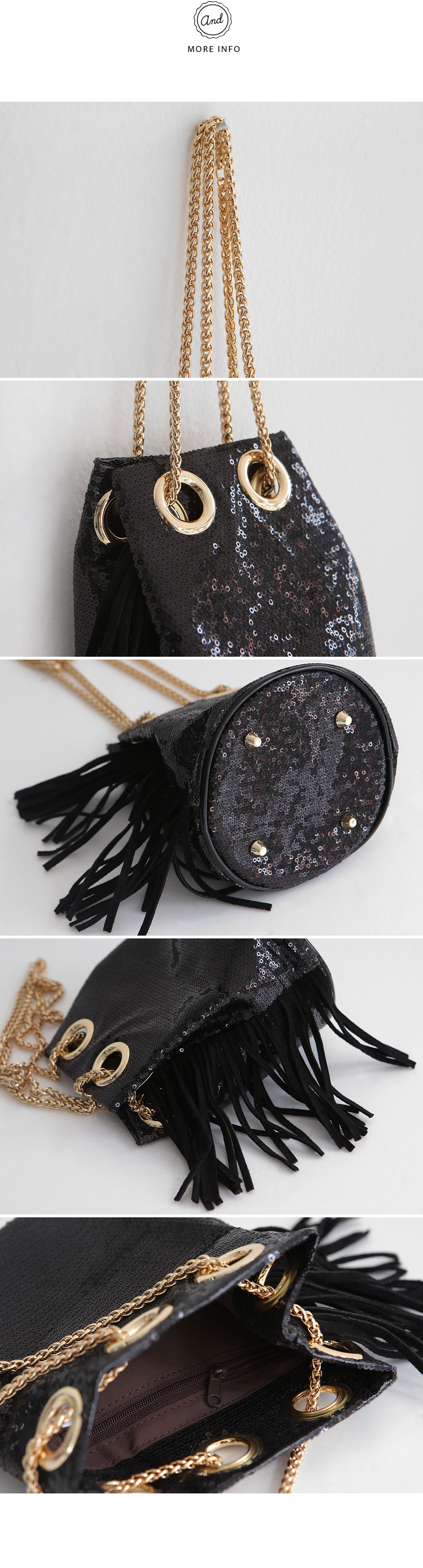 サイドフリンジスパンコールバッグ・全3色 | DHOLIC | 詳細画像9