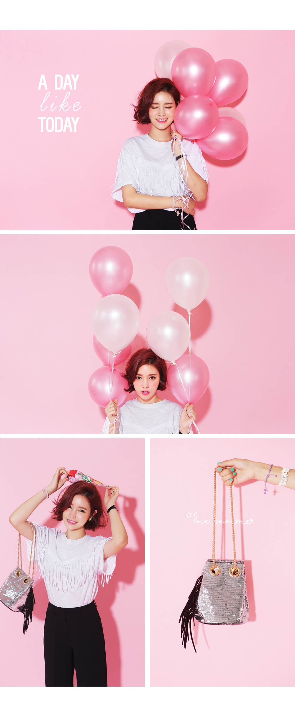 サイドフリンジスパンコールバッグ・全3色 | DHOLIC | 詳細画像4