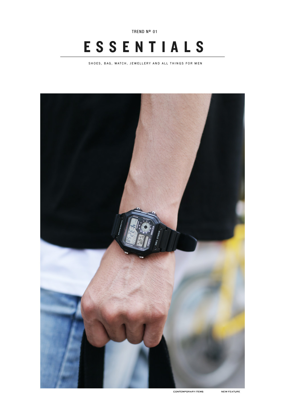 *CASIO*ブラックデジタル腕時計 | 詳細画像2