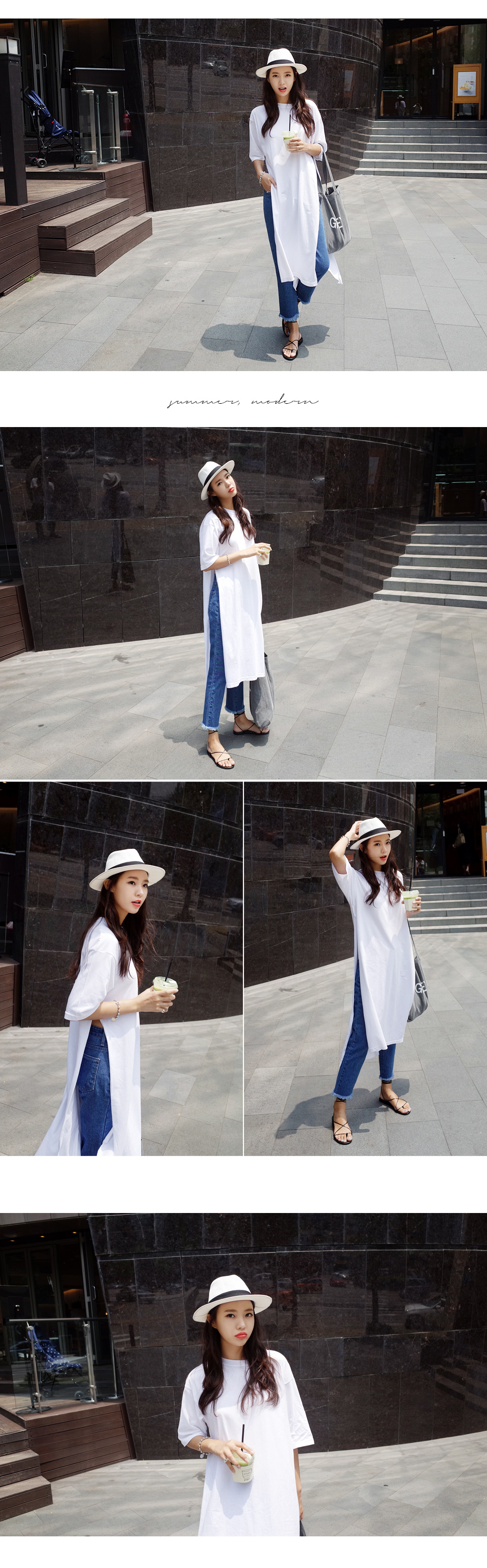 サイドスリットロングTシャツワンピース・全3色 | DHOLIC | 詳細画像5