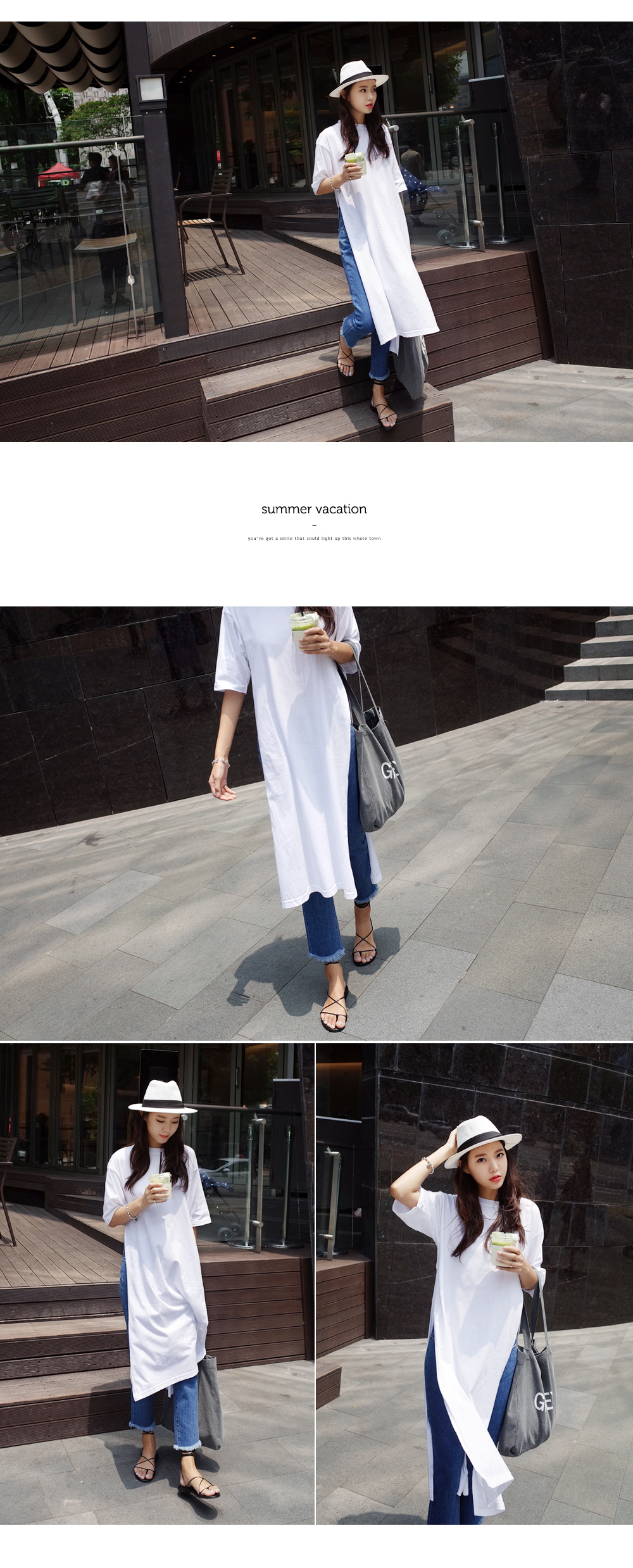 サイドスリットロングTシャツワンピース・全3色 | DHOLIC | 詳細画像6